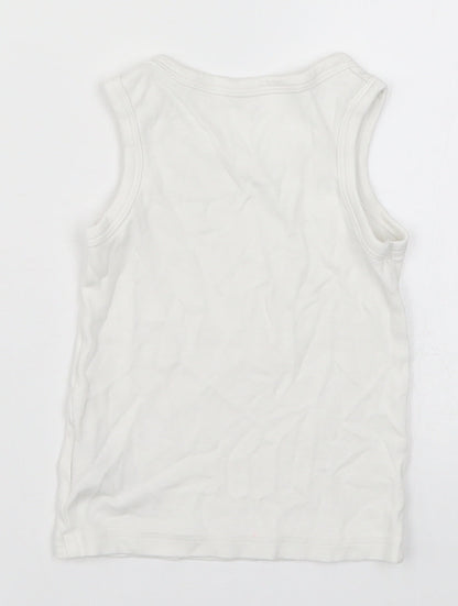 F&F Boys White   Basic Tank Size 2-3 Years