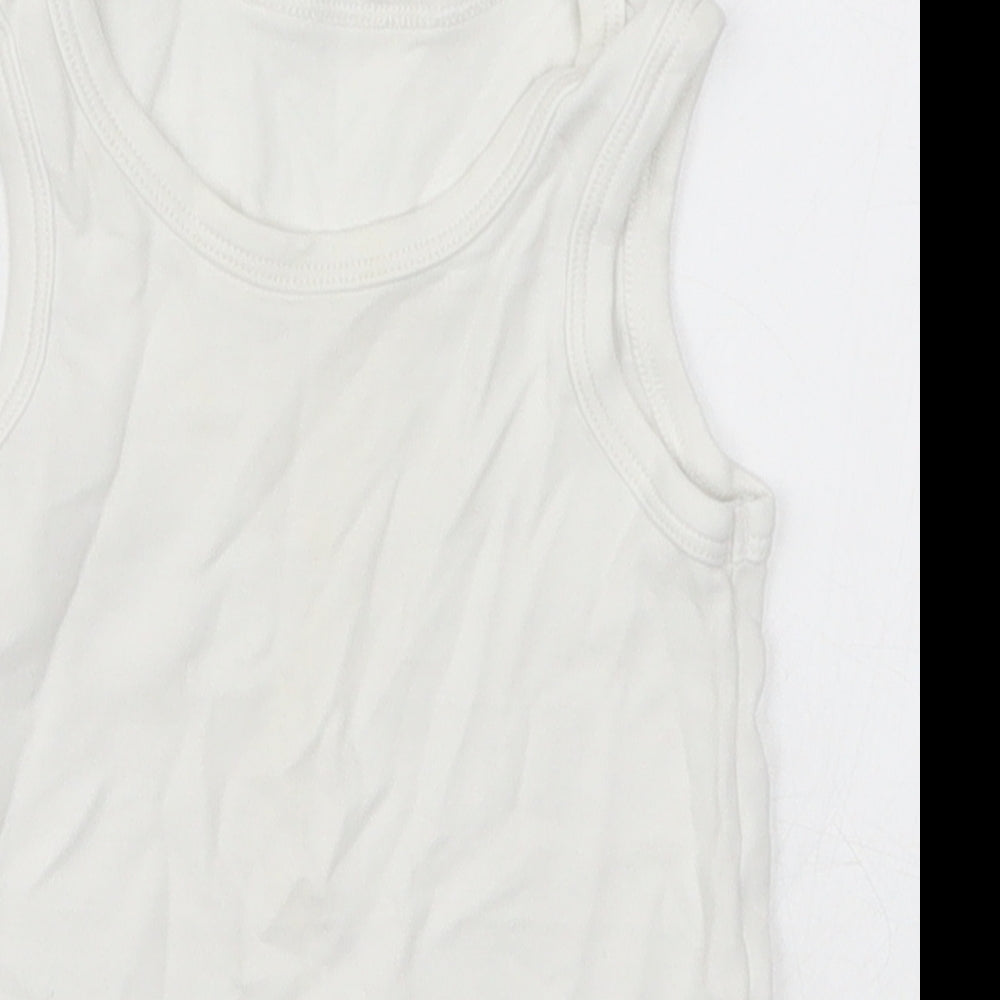 F&F Boys White   Basic Tank Size 2-3 Years