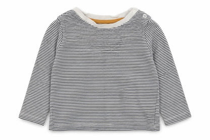 F&F Boys Blue Striped  Basic T-Shirt Size 12-18 Months