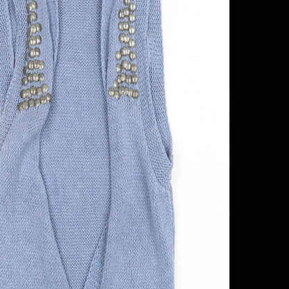 George Womens Blue  Knit Cardigan Jumper Size 10