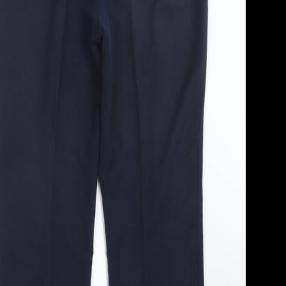 Womens UK Size 14 Classic Regular Fit  Blue Trousers