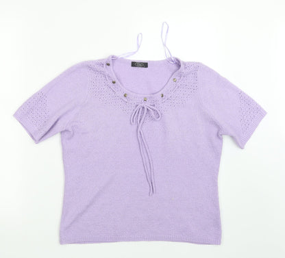 Womens UK Size S BM Purple Pullover Jumper