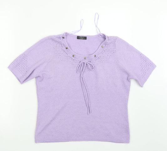 Womens UK Size S BM Purple Pullover Jumper