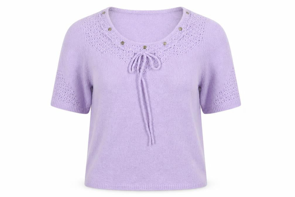 Bonmarché Womens Purple Knit Pullover Jumper Size S