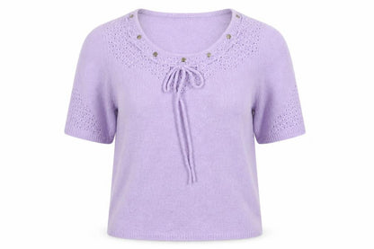 Bonmarché Womens Purple Knit Pullover Jumper Size S