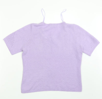 Womens UK Size S BM Purple Pullover Jumper