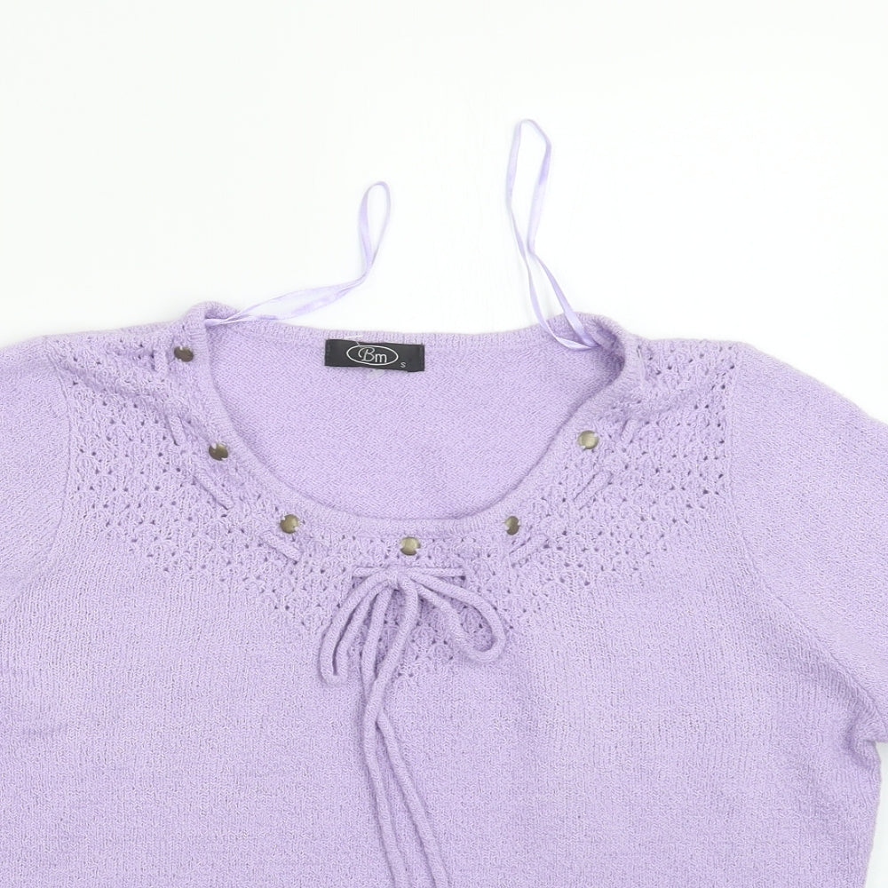 Womens UK Size S BM Purple Pullover Jumper