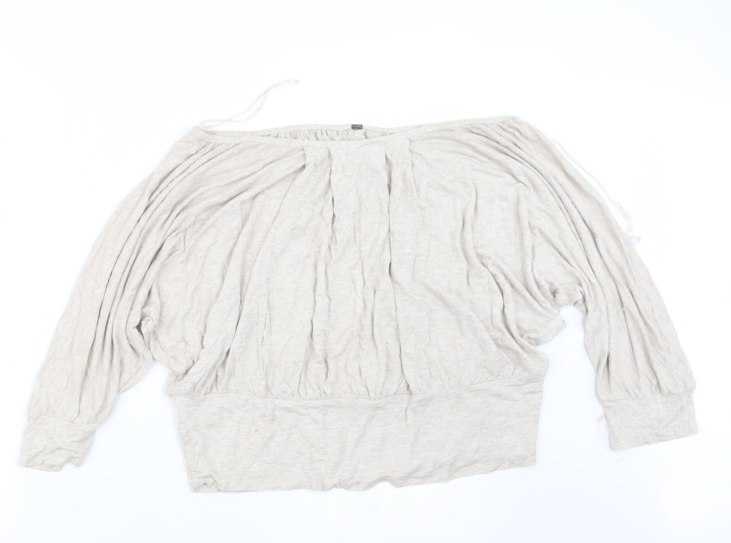 Bay Womens Beige   Basic Blouse Size 14