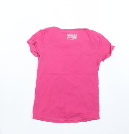 F&F Girls Pink   Basic T-Shirt Size 7-8 Years  - Moshi Monsters
