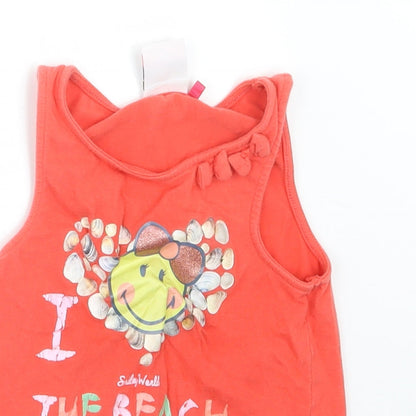 Smiley World Girls Orange   Basic Tank Size 6 Years