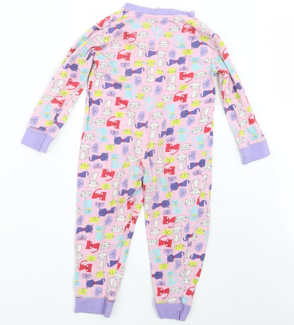 Avenue Girls Pink Geometric  Top One Piece Size 3-4 Years