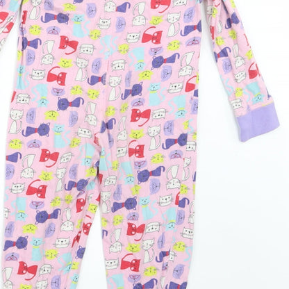Avenue Girls Pink Geometric  Top One Piece Size 3-4 Years