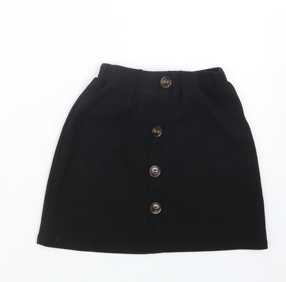 SheIn Girls Black   Straight & Pencil Skirt Size 9 Years