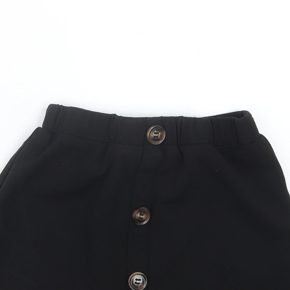 SheIn Girls Black   Straight & Pencil Skirt Size 9 Years