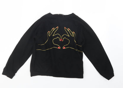 SheIn Girls Black   Pullover Jumper Size 10 Years