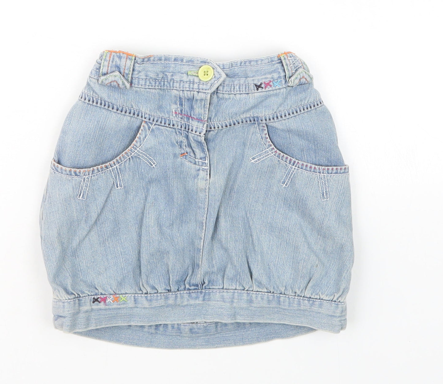 Cherokee Girls Blue  Denim Straight & Pencil Skirt Size 5-6 Years