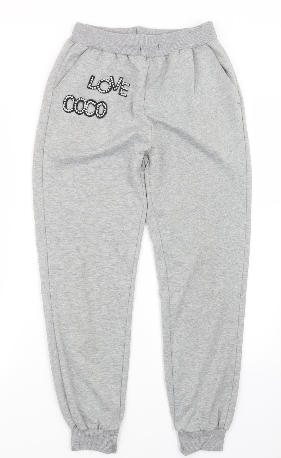 Womens UK Size S Cherry Koko Regular Fit Jogger Grey Trousers