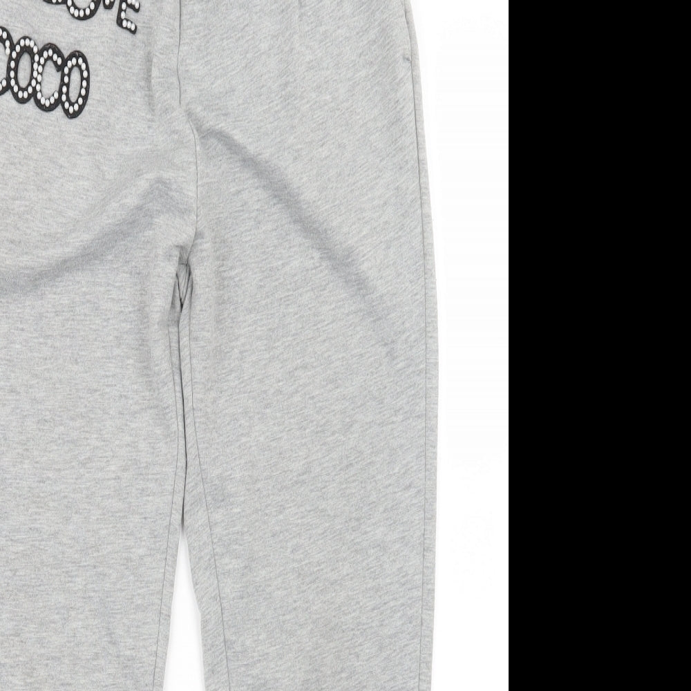 Womens UK Size S Cherry Koko Regular Fit Jogger Grey Trousers