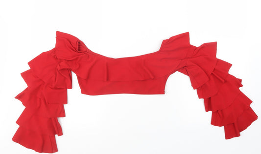 I SAW IT FIRST Womens Red   Cropped T-Shirt Size 6