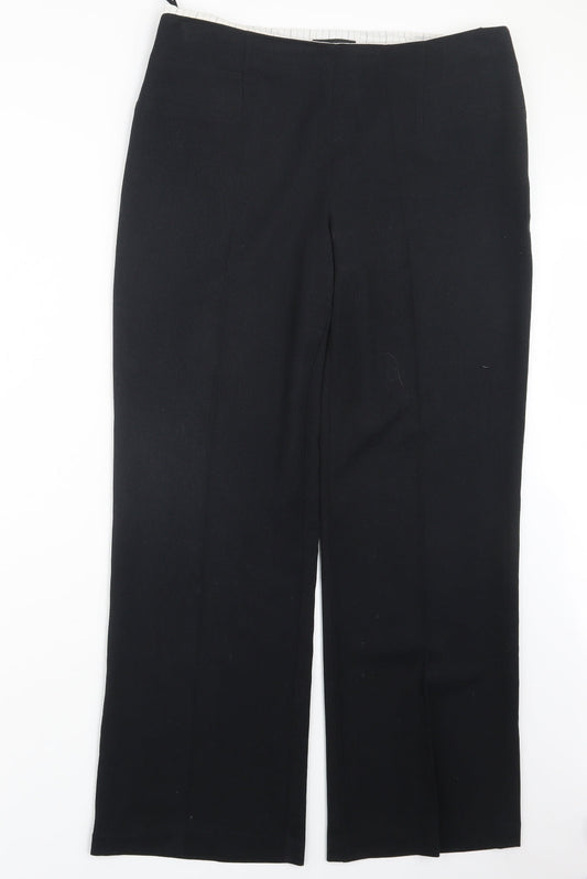 Womens UK Size 14 Marks and Spencer Regular Fit  Black Trousers