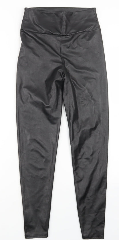 Quiz Womens Black   Trousers  Size 6 L27 in