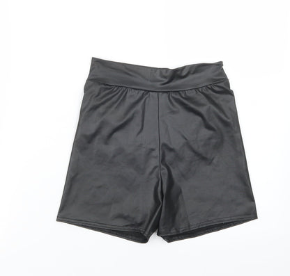 PRETTYLITTLETHING Womens Black   Boyfriend Shorts Size 10