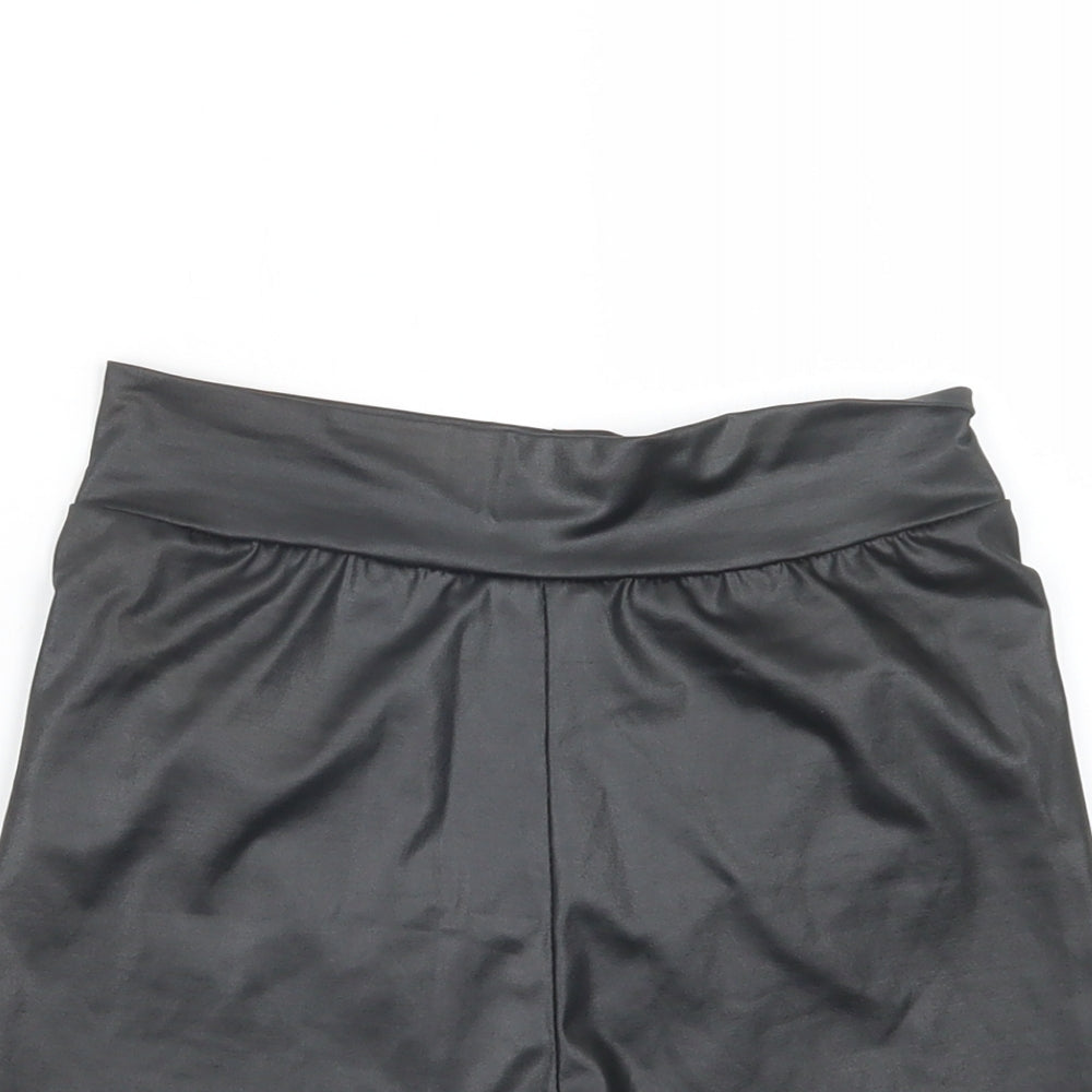 PRETTYLITTLETHING Womens Black   Boyfriend Shorts Size 10