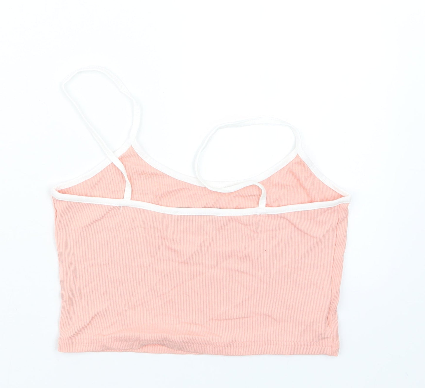 Womens UK Size 10 Zaful Pink Cropped T-Shirt