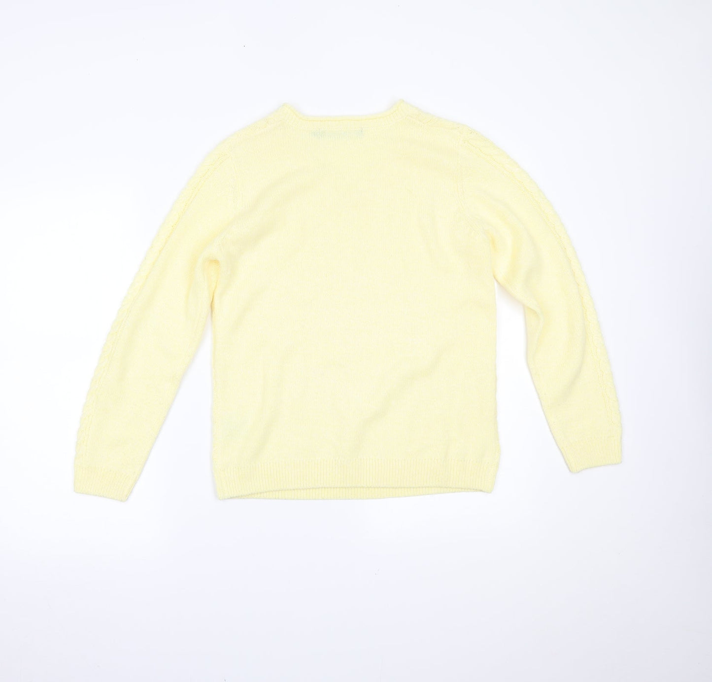Womens UK Size S Isle Essentials Yellow Pullover Jumper