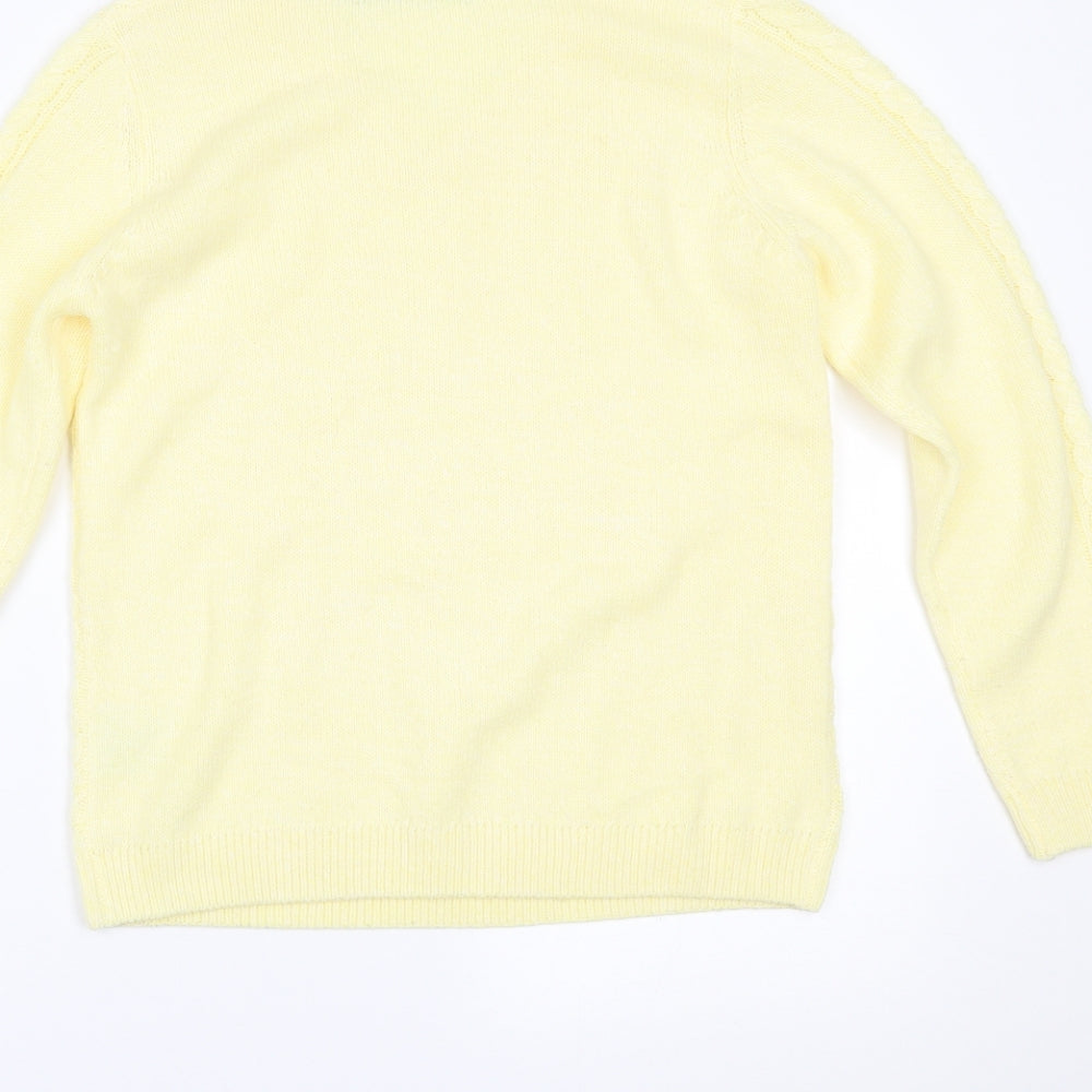 Womens UK Size S Isle Essentials Yellow Pullover Jumper