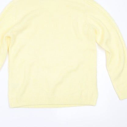 Womens UK Size S Isle Essentials Yellow Pullover Jumper