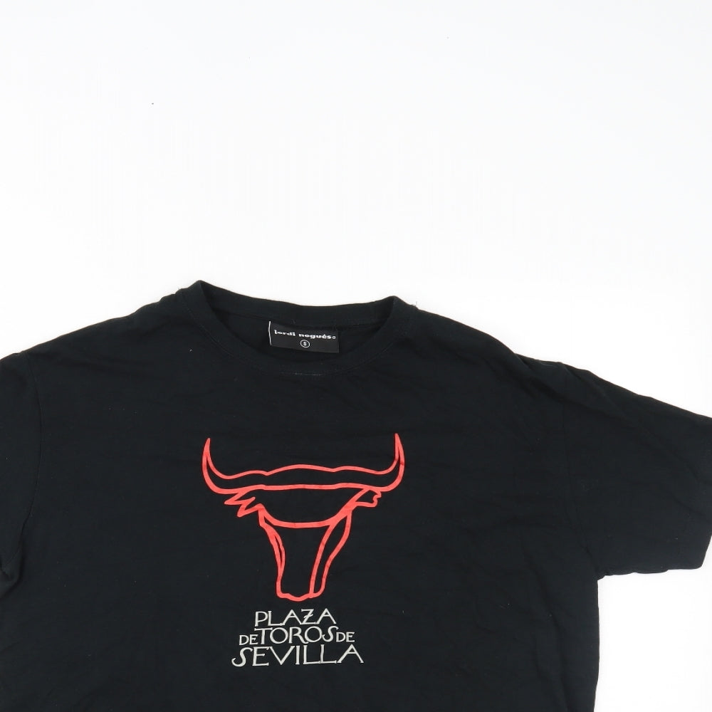 jordi nogues Mens Black    T-Shirt Size S