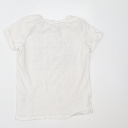 Primark Girls White   Pullover T-Shirt Size 10-11 Years
