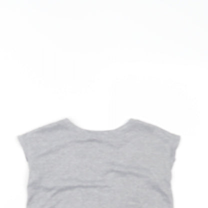 Matalan Girls Grey   Pullover T-Shirt Size 8-9 Years