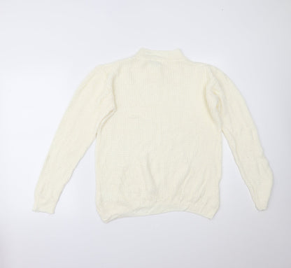 Womens UK Size 12 Damart Ivory Pullover Jumper