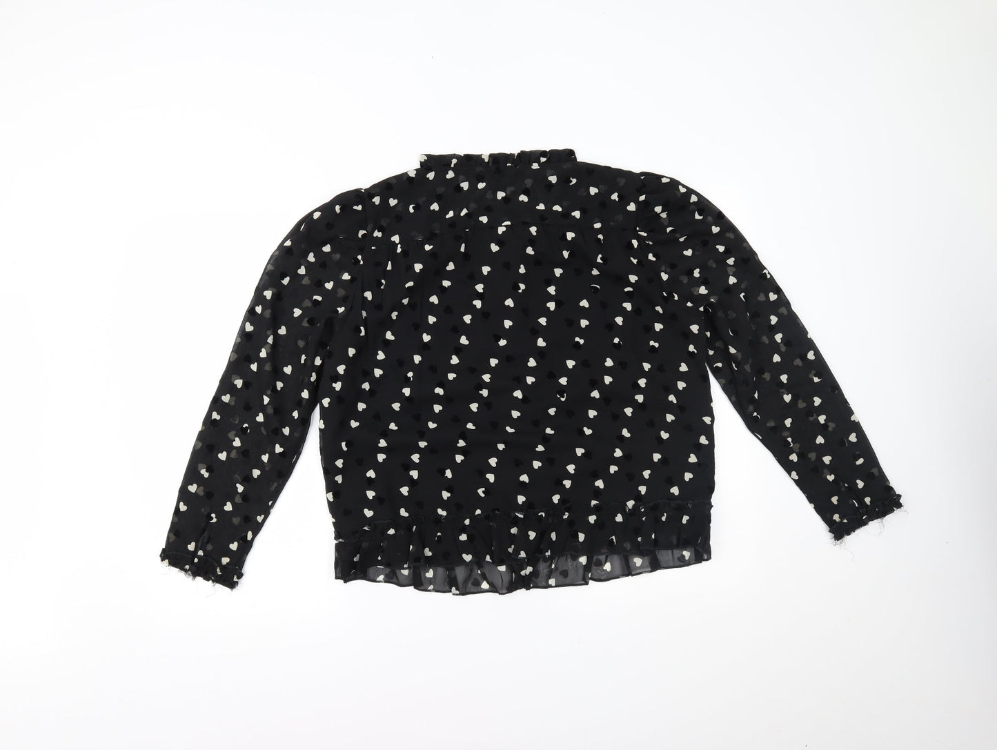 Womens UK Size 10 Dorothy Perkins Black Basic Blouse