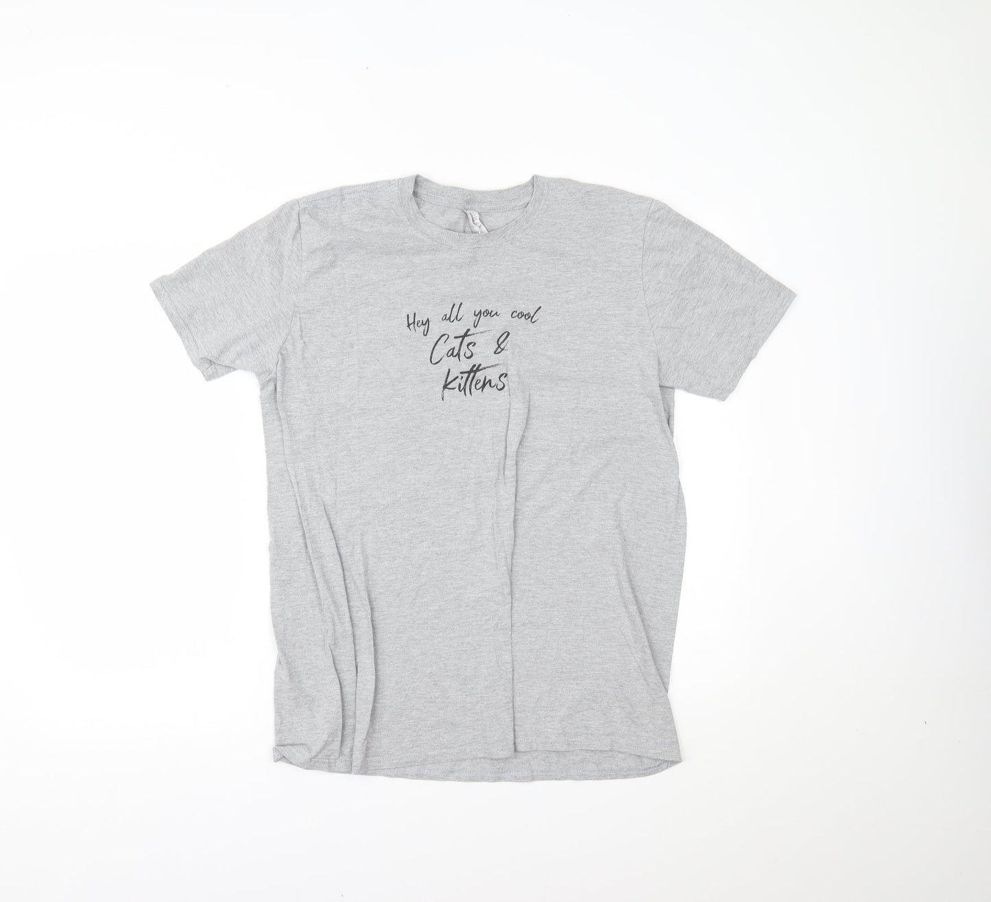 Womens UK Size L Gildan Grey Basic T-Shirt