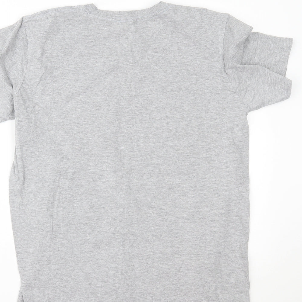 Womens UK Size L Gildan Grey Basic T-Shirt