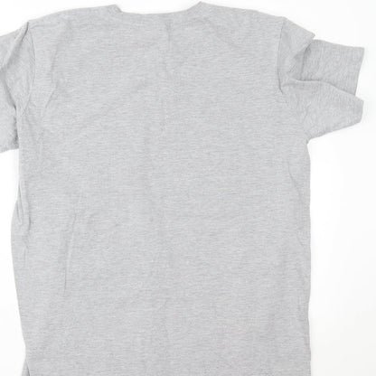 Womens UK Size L Gildan Grey Basic T-Shirt