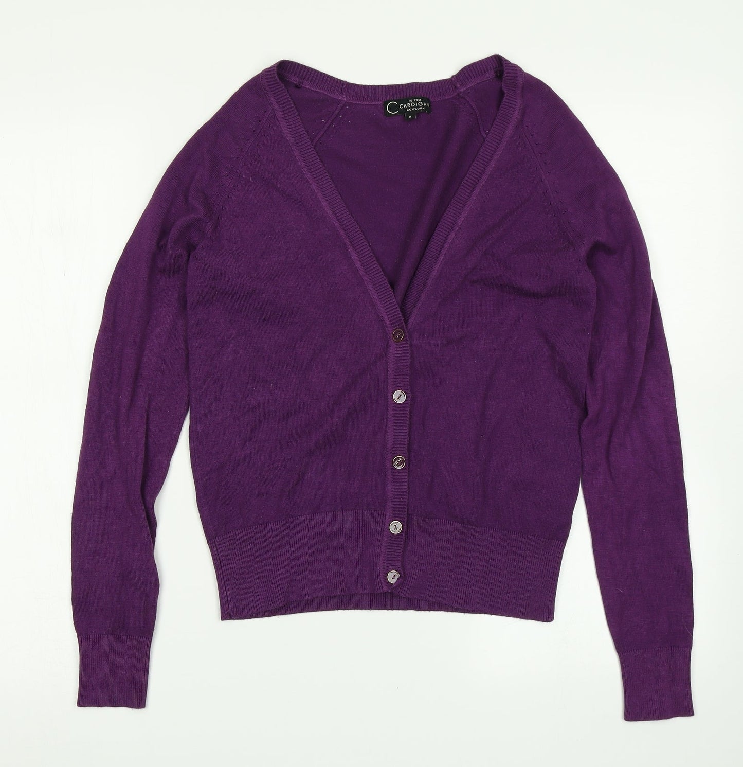 Womens UK Size 8 New Look Purple Cape Jumper