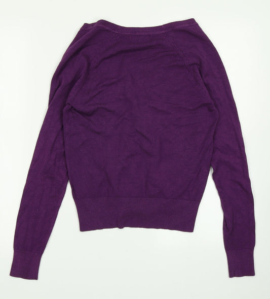 Womens UK Size 8 New Look Purple Cape Jumper