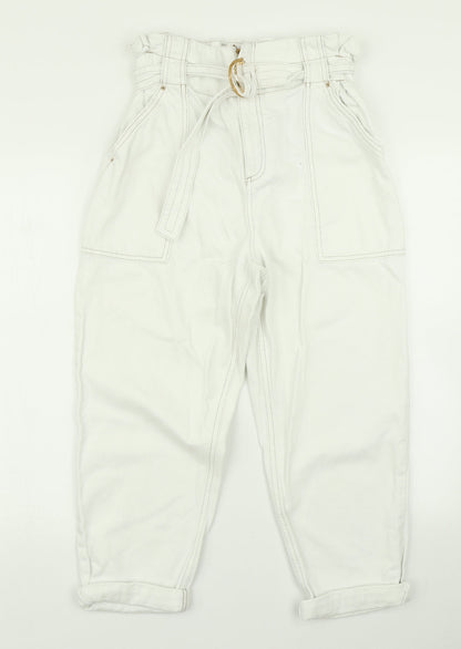 River Island Womens White  Denim Straight Jeans Size 10 L20 in - Paper