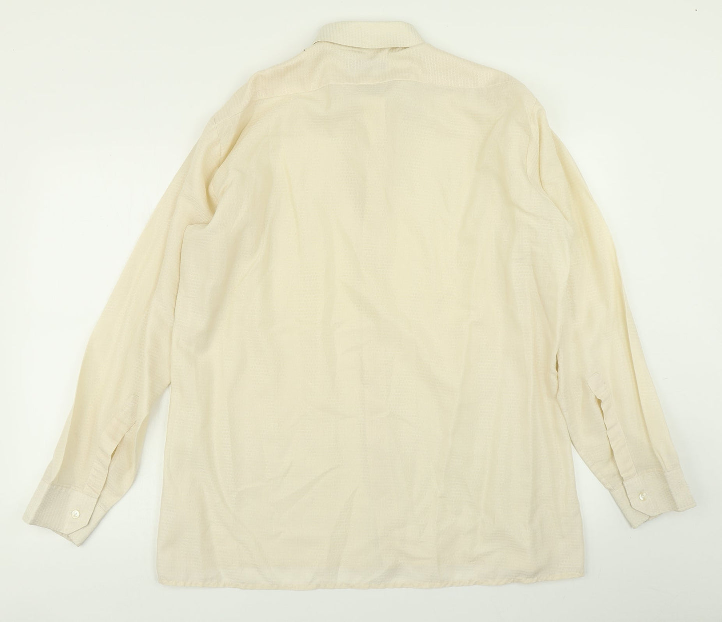 Mens UK Size 16.5 Burlin Beige  Button-Up Long Sleeve Casual Shirt