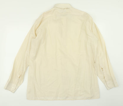 Mens UK Size 16.5 Burlin Beige  Button-Up Long Sleeve Casual Shirt