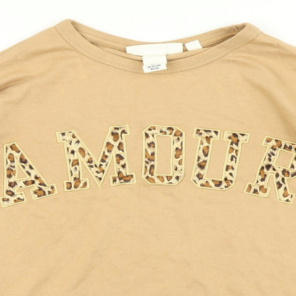 H&M Womens Brown   Pullover Sweatshirt Size XS