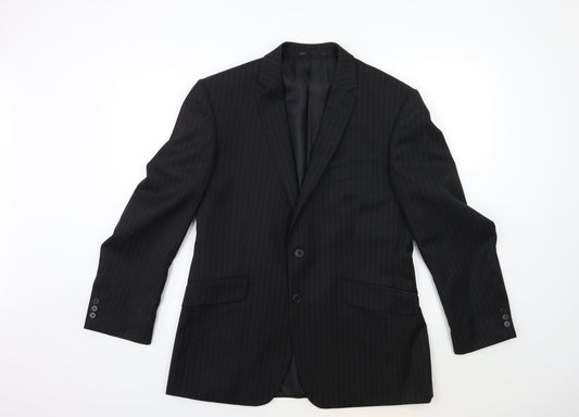 Mens UK Size 40 Burton Regular Black Suit Jacket