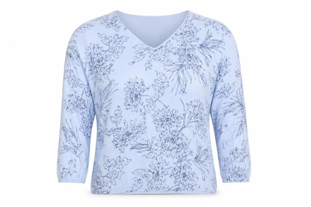 Womens UK Size L M&Co Blue Pullover Jumper