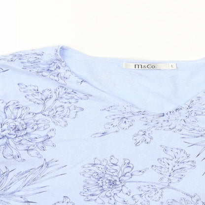 Womens UK Size L M&Co Blue Pullover Jumper