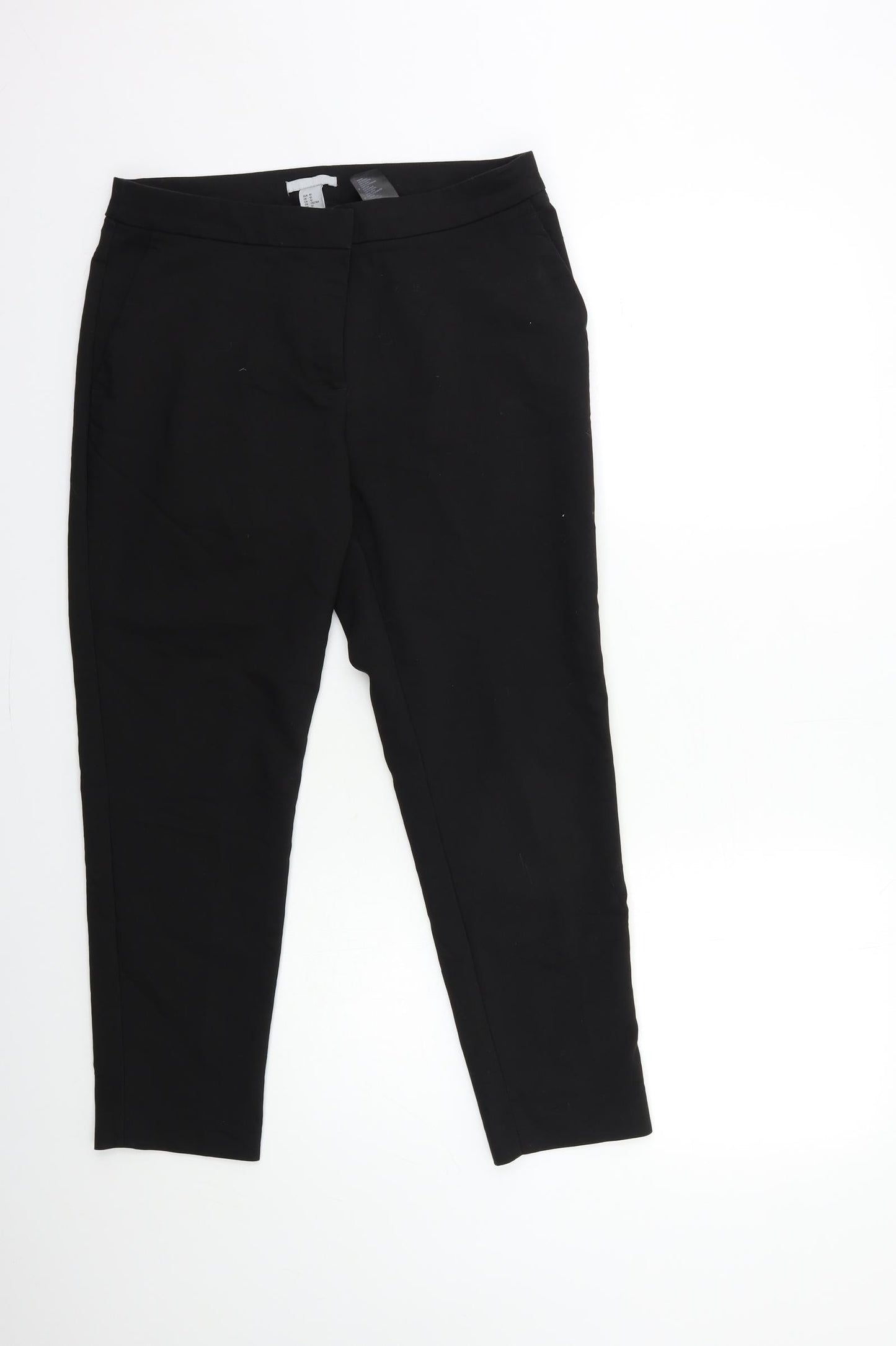 Womens UK Size 12 H&M Regular Fit  Black Trousers