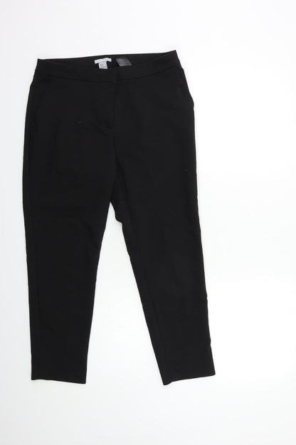 Womens UK Size 12 H&M Regular Fit  Black Trousers